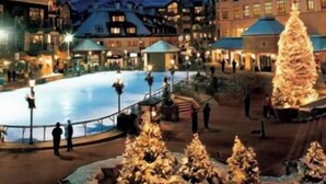 Outdoor pool, a heated pool - 4BR ski-in/out Beaver Creek condo with mountain views (Avon)