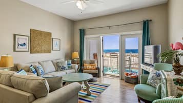 Smart TV, DVD player, books, video library