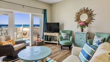 Smart TV, DVD player, books, video library