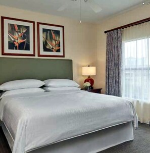 2 bedrooms, in-room safe, iron/ironing board, WiFi