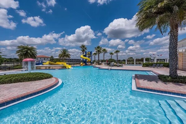 A heated pool