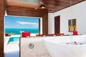 Bathtub, hair dryer, towels
