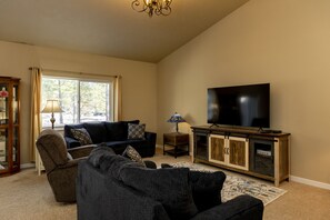 Smart TV, video games, DVD player, video library