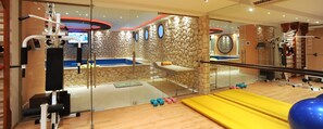 Stay active with our well-equipped fitness center featuring a range of exercise machines and free weights.