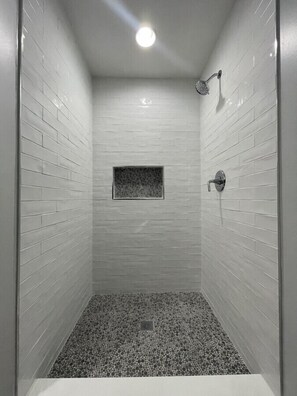 Hair dryer, towels, soap