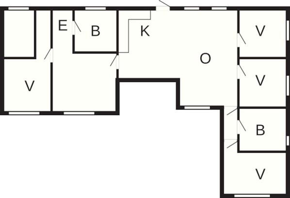 House | Floor plan - 8 Person Holiday Home in Lokken (Lokken)