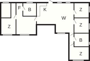 House | Floor plan - 8 Person Holiday Home in Lokken (Lokken)