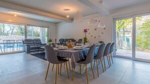 Dining - New Built Villa With Large Terrace and Swimming Pool (Vinodol)