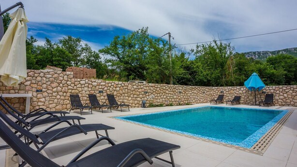Pool - New Built Villa With Large Terrace and Swimming Pool (Vinodol)