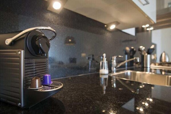 Apartment | Private kitchen | Electric kettle - Modern Apartment in Den Haag (The Hague)