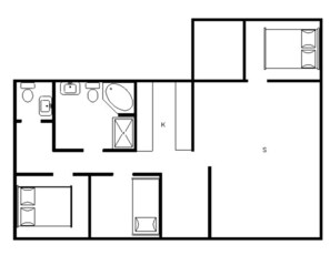 House | Floor plan - 6 Person Holiday Home in Lokken (Lokken)