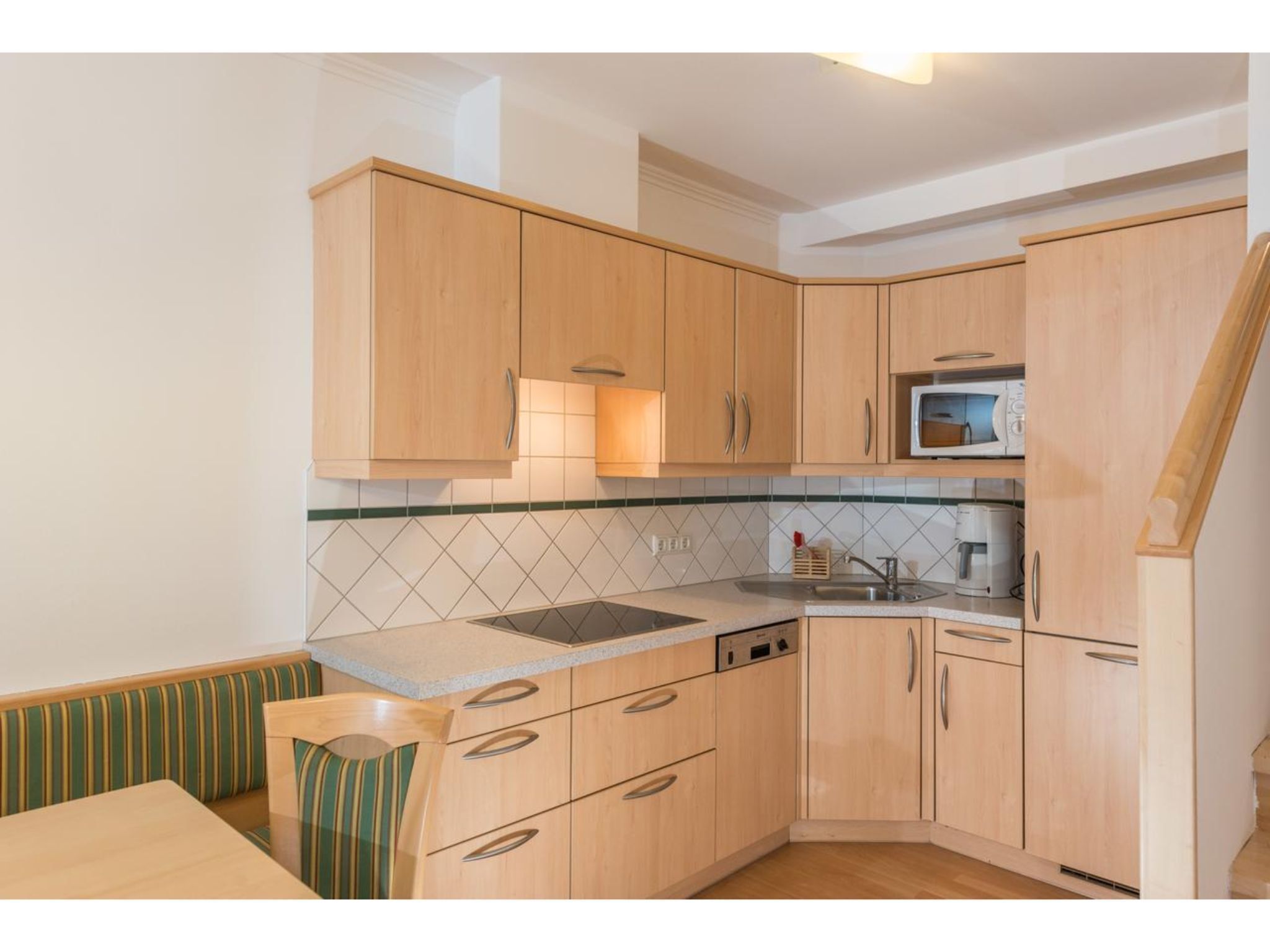 Fridge, microwave, dishwasher, electric kettle