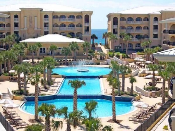 A heated pool - Adagio F-303 Poolside 3/3 - Beautiful Top Floor Unit (Santa Rosa Beach)