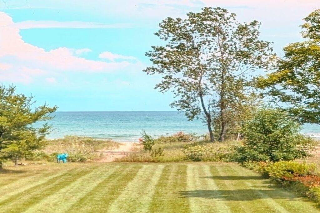 On the beach, sun loungers, beach towels