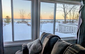 Interior - Lakefront Retreat: Escape to a SANDY Pet Friendly private Lake Huron Beach! (East Tawas)