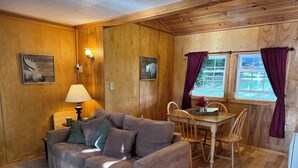 TV, DVD player - Cozy Messalonskee Lake Cabin – Dock, Kayaks & Family‑Friendly, Sleeps 5 (Sidney)