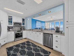 Fridge, microwave, oven, stovetop - ☀️Coastal Luxury- XL Balcony- GulfFront Pool- Fitness- 3BR Hidden Dunes 1704☀️ (Panama City Beach)