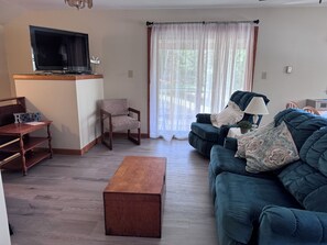 TV, DVD player, books