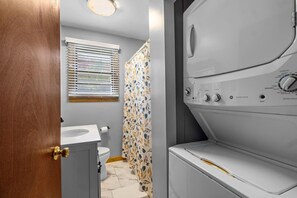 Hair dryer, towels