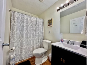 Free toiletries, hair dryer