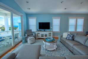 Smart TV - Upscale ocean view home with elevator and dog friendly! (Kure Beach)