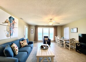 Condo, 2 Bedrooms, Balcony, Lagoon View (Pet Friendly - E202) | Living area - Sea Oats by ALBVR (Gulf Shores)