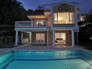 A heated pool