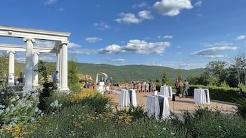 Outdoor banquet area