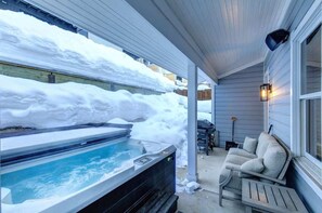Indoor spa tub - Abode at Winter Mooring, private hot tub, iconic Old Town location (Park City)
