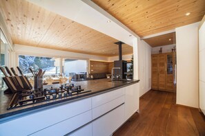 Fridge, oven, stovetop, dishwasher