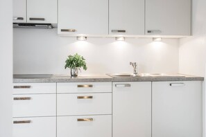 Fridge, microwave, oven, stovetop - Villa Martiner Apartments Emilia with Mountain View, Terrace & Wi-Fi (Ortisei)