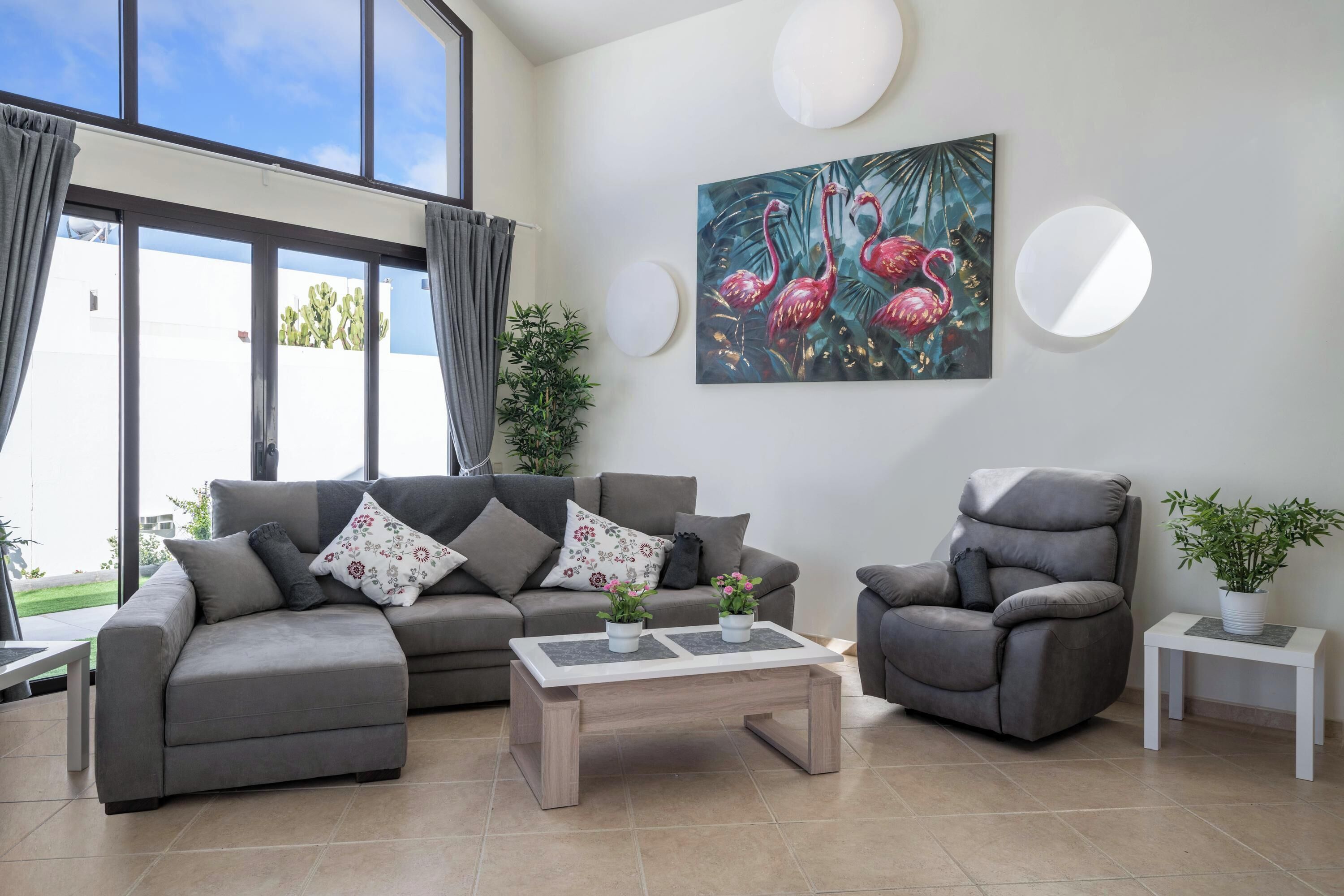 Televisión, mesa de ping pong