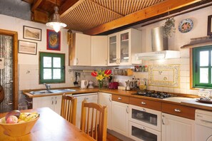 Fridge, microwave, stovetop, dishwasher - Holiday Home "Casa Los Pinos" with Terrace and Mountain Views (Agüimes)