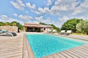 Outdoor pool, a heated pool