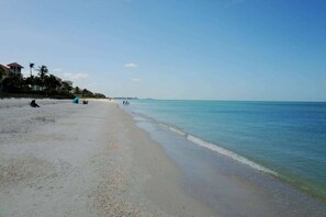 Beach nearby, beach umbrellas, windsurfing, kayaking