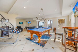 Game room - Premier Oceanfront Dog Friendly w/ Pool, Hot Tub, Elevator, Game and Media Rooms (Rodanthe)