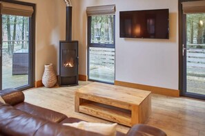 TV, fireplace, offices