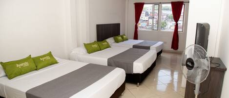 Chambre Familiale | Literie hypoallergénique, bureau