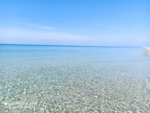 Perto da praia, espreguiçadeiras 