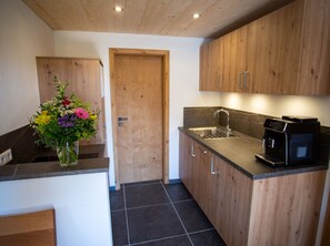 Kühlschrank, Mikrowelle, Herdplatte, Geschirrspüler