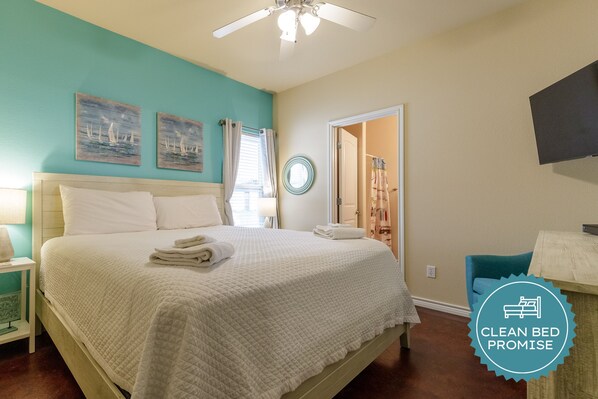 2 bedrooms, iron/ironing board, travel crib, free WiFi