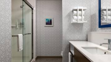 Hair dryer, towels