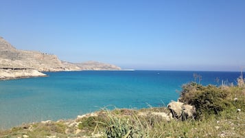 Beach nearby, sun-loungers