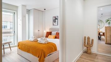 Desk, iron/ironing board, internet, bed sheets