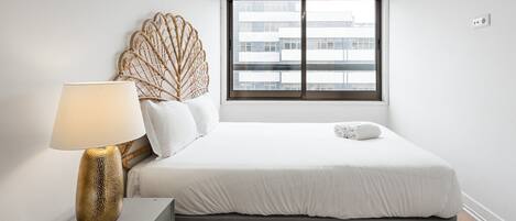 1 bedroom, desk, Internet, bed sheets