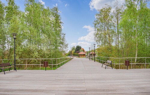 Pet friendly home in Nowe Warpno with lake view