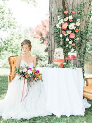 Outdoor banquet area