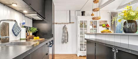 Fridge, oven, stovetop, dishwasher