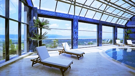 2 indoor pools, open 10:00 AM to 10:00 PM, sun loungers