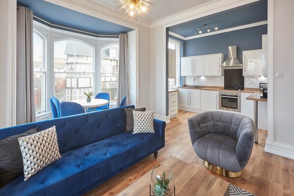 Apartment | Living area | Flat-screen TV - Ocean View (Saltburn-by-the-Sea)